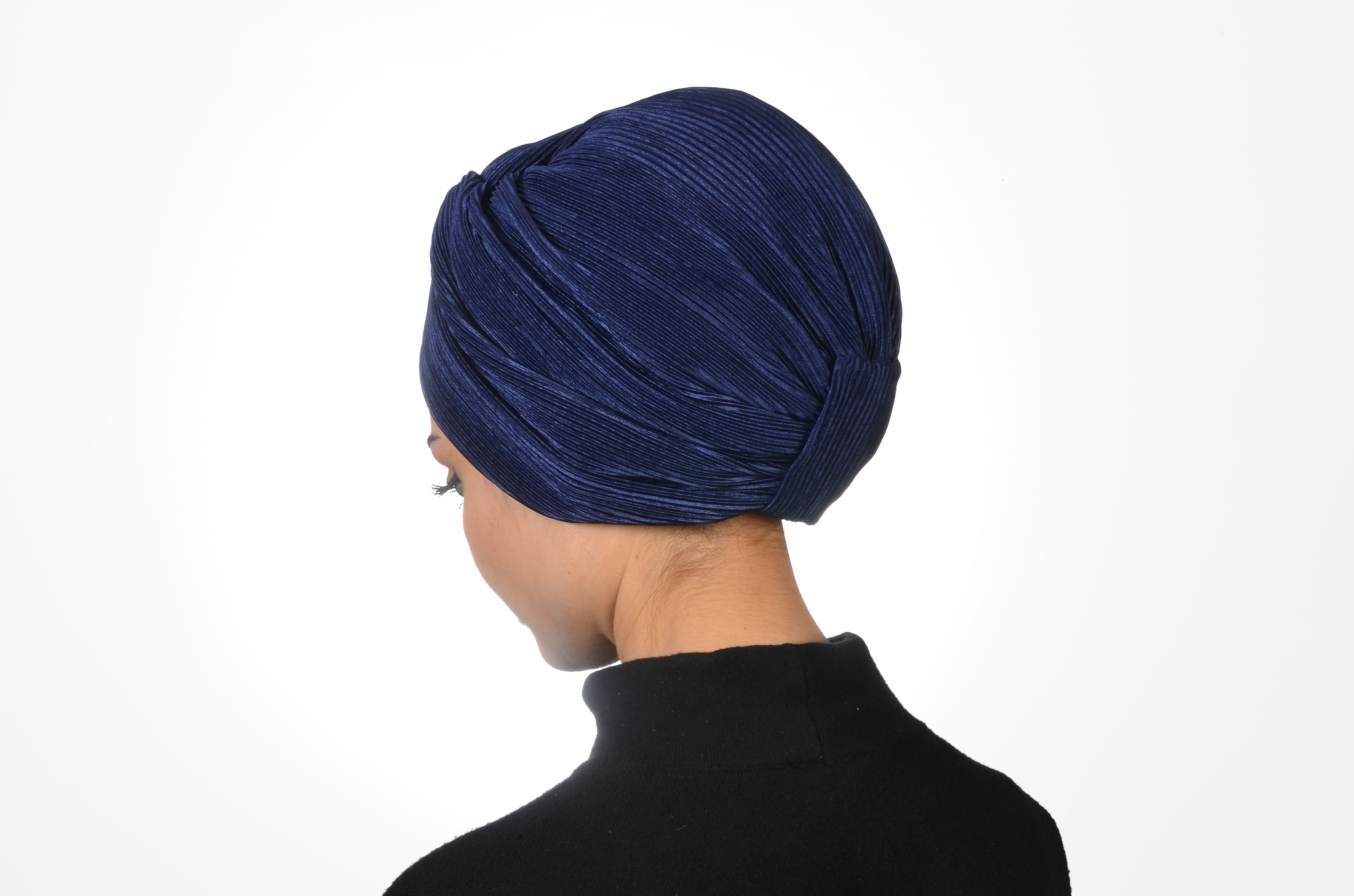 Burgulu Pilise Kumaş Bone - Çift Taraflı - Lacivert - BitterColors