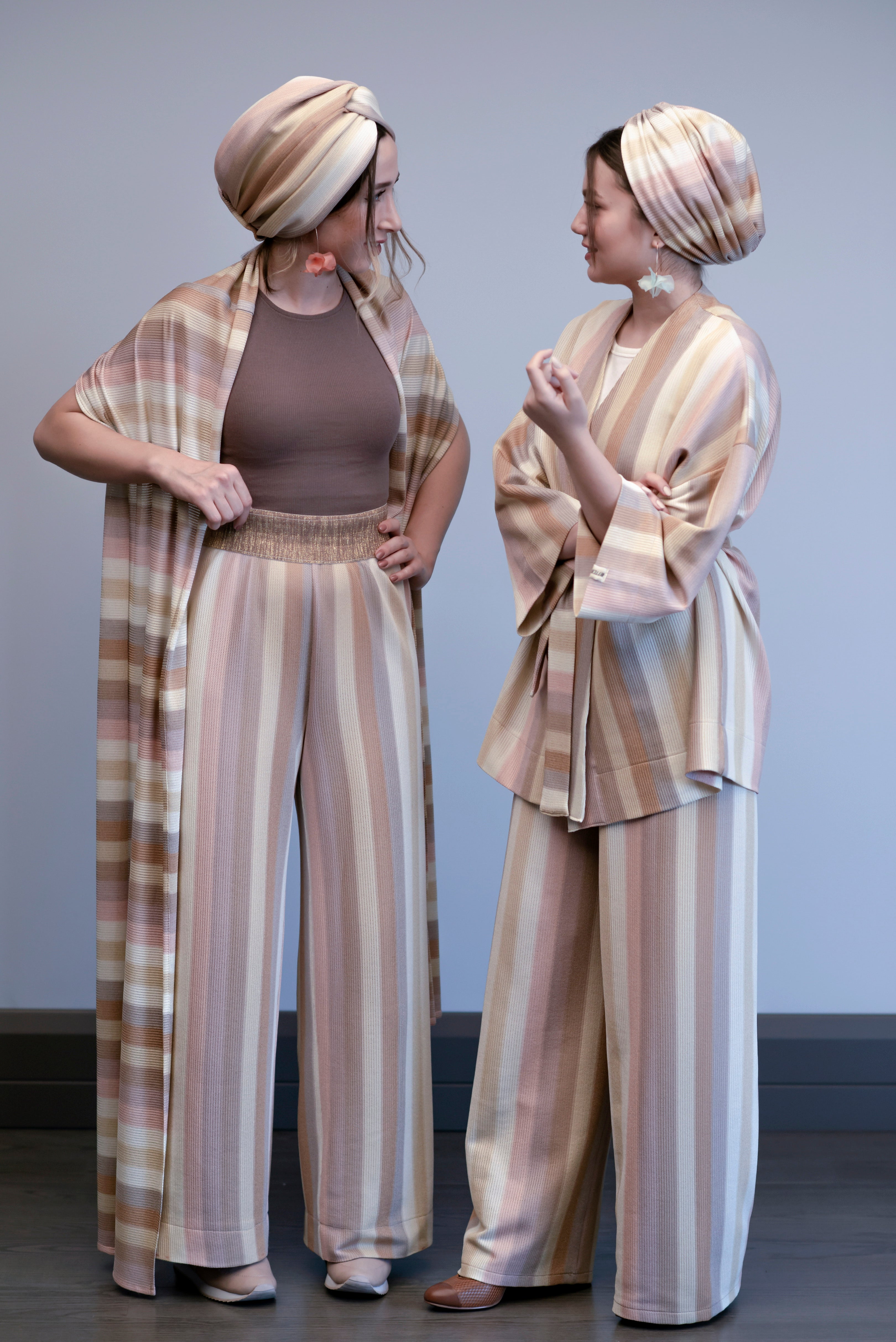 Uzun Kollu Kimono Ceket - Astarsız - Çok Renkli - BitterColors