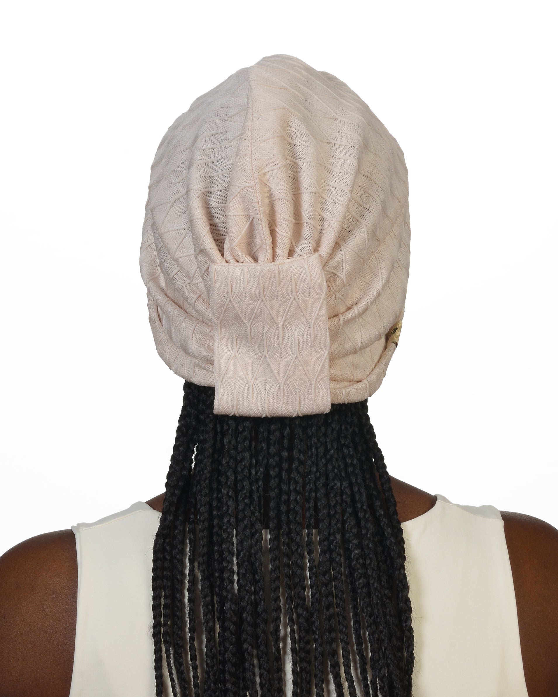 Twisted Mine Burgulu Bone - Esnek Triko Kumaş - Krem Rengi - BitterColors