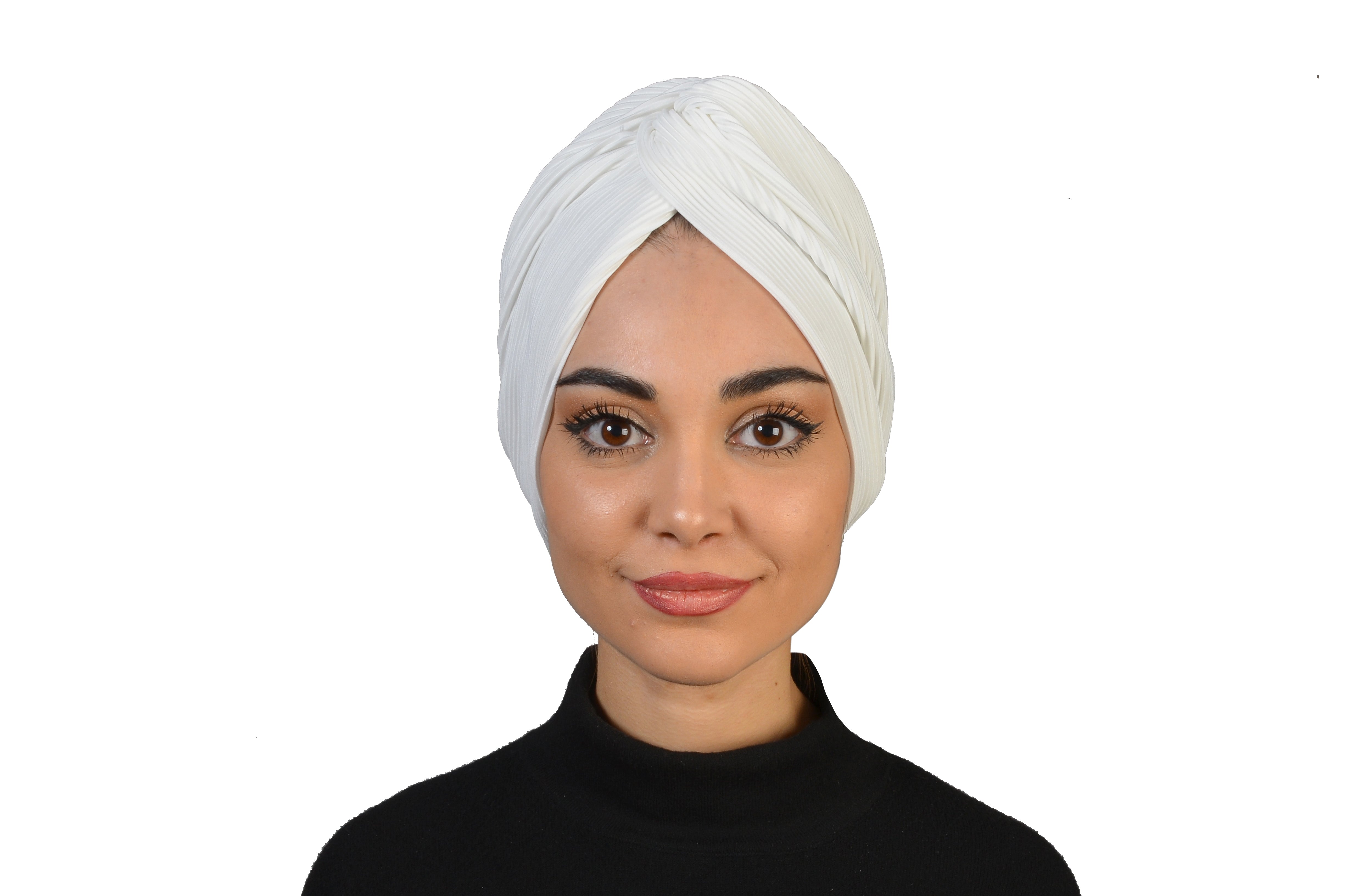 İncİ Beyazı Bone - Beyaz Renk - Burgulu - BitterColors