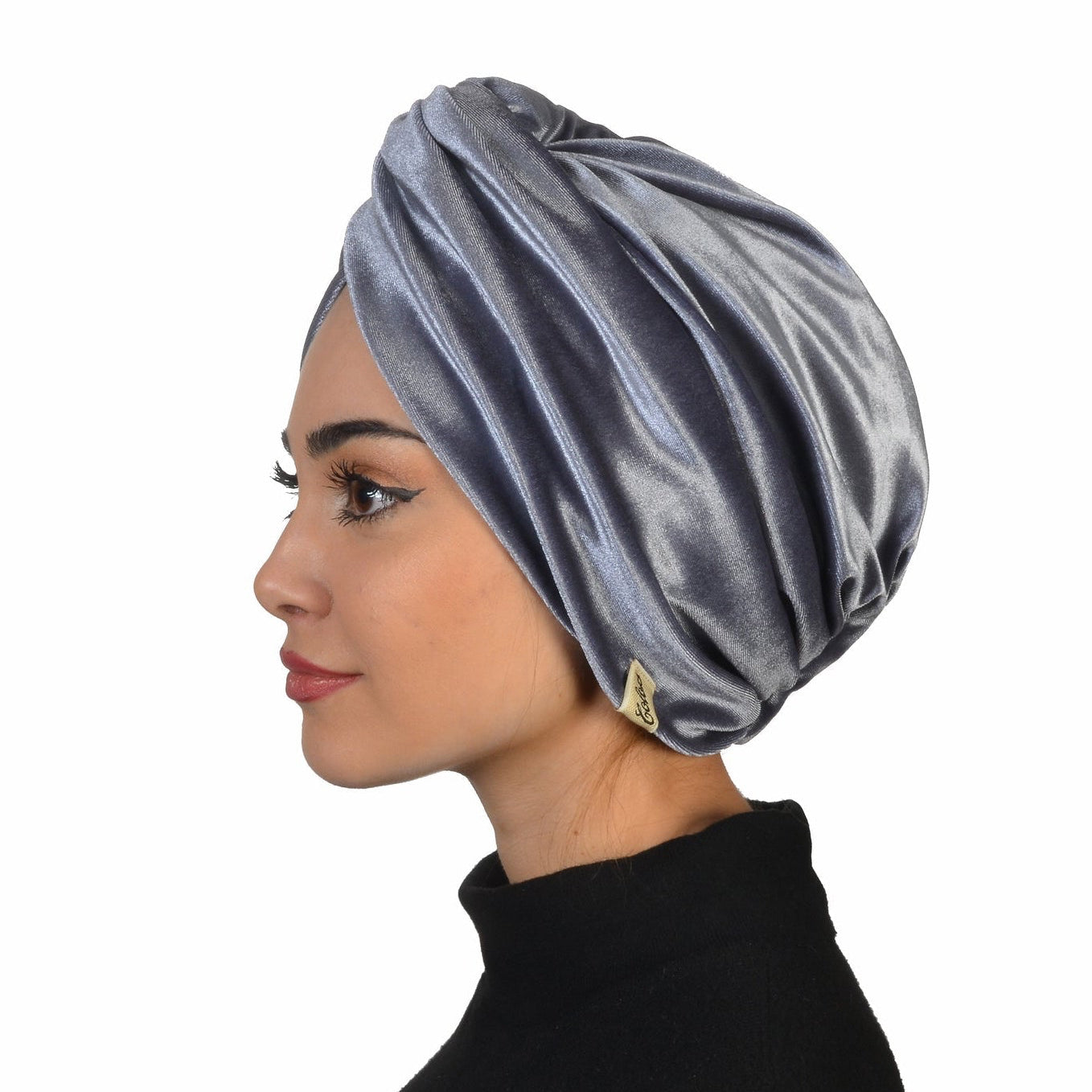 Burgulu Kadife Kumaş Bone - Çift Taraflı - Gri Renk - BitterColors