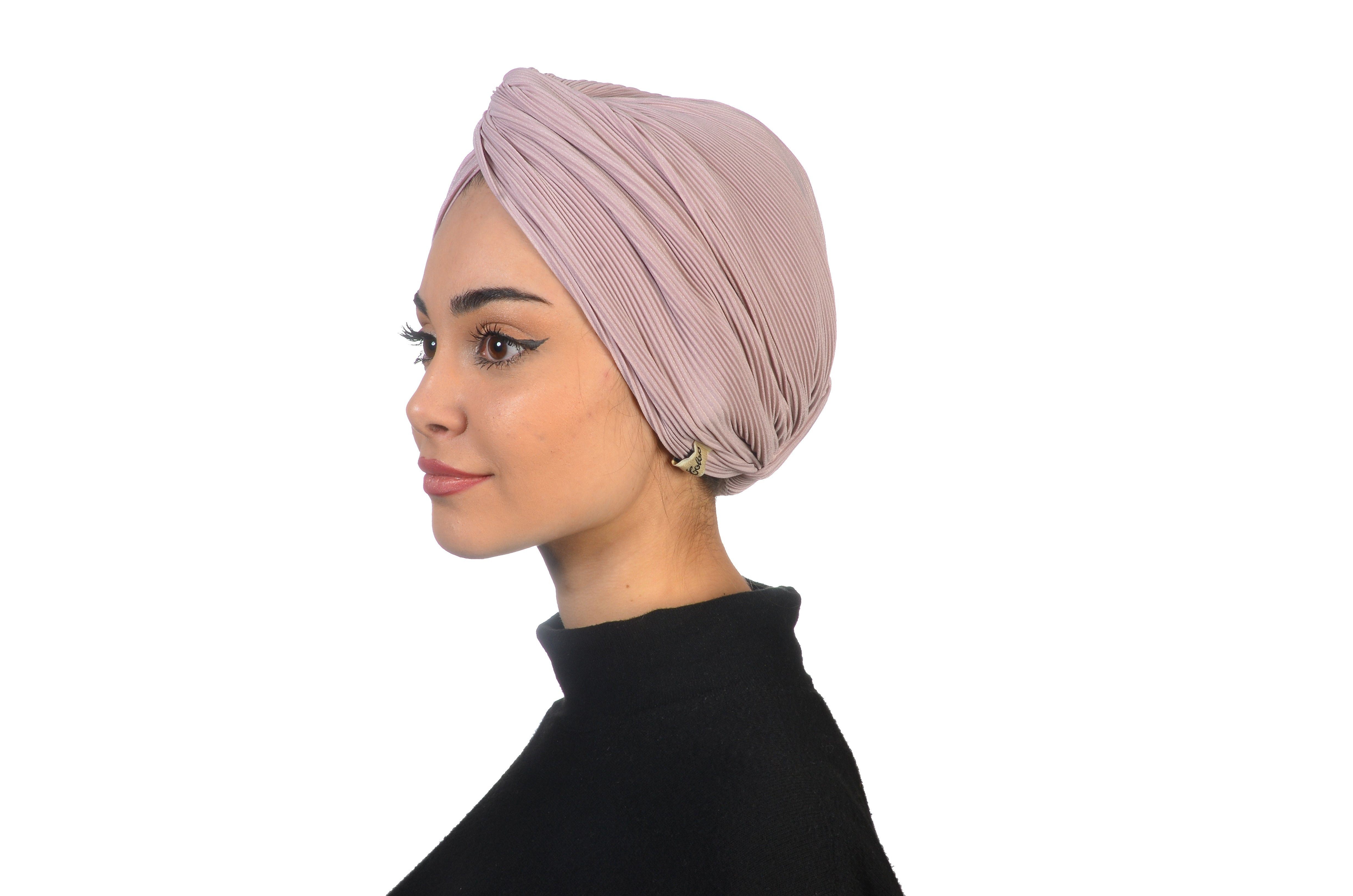 Burgulu Pilise Kumaş Bone - Pembe Renk - BitterColors