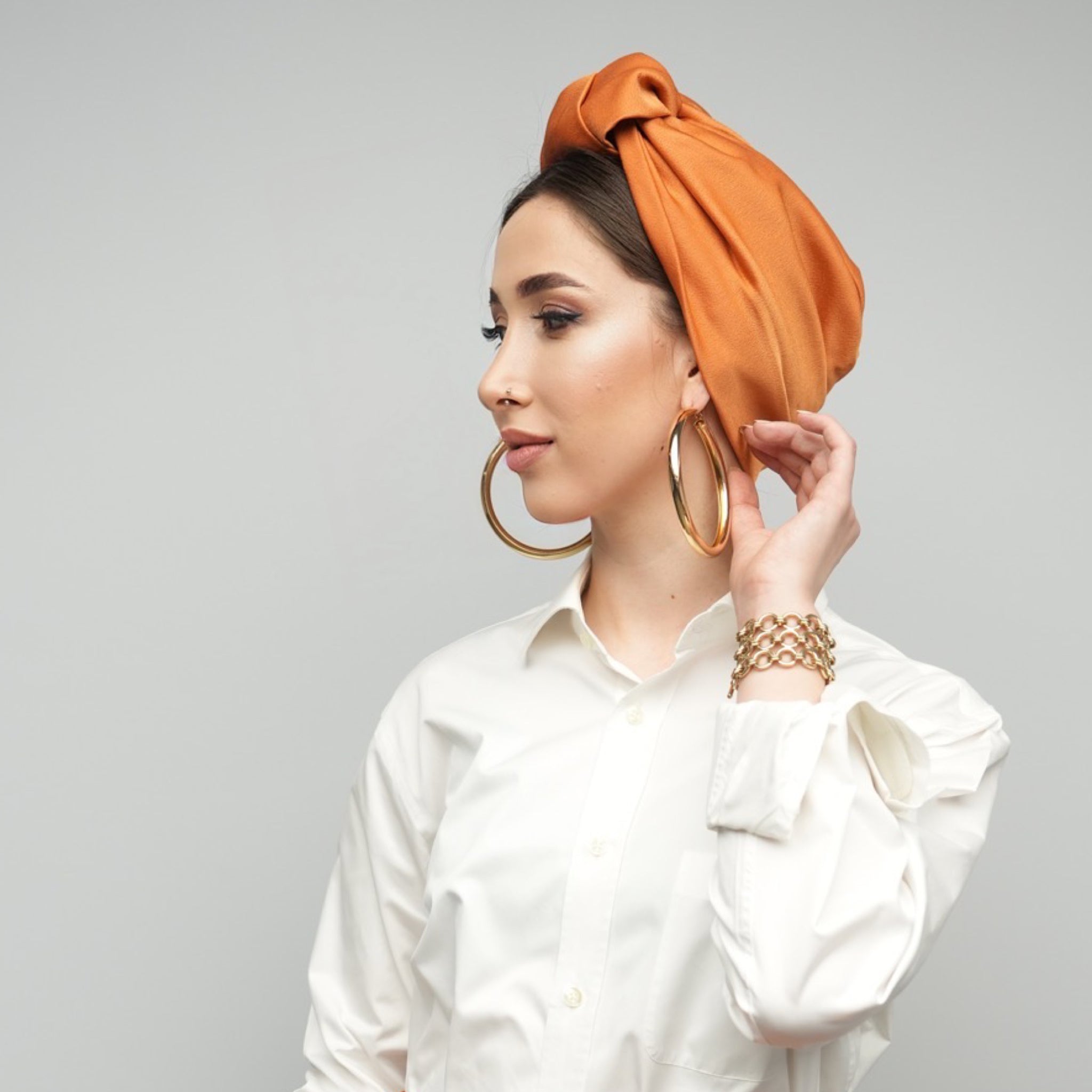 Venüs Hazır Bone - Krep Saten Kumaş - Bej Rengi - Bitter Colors