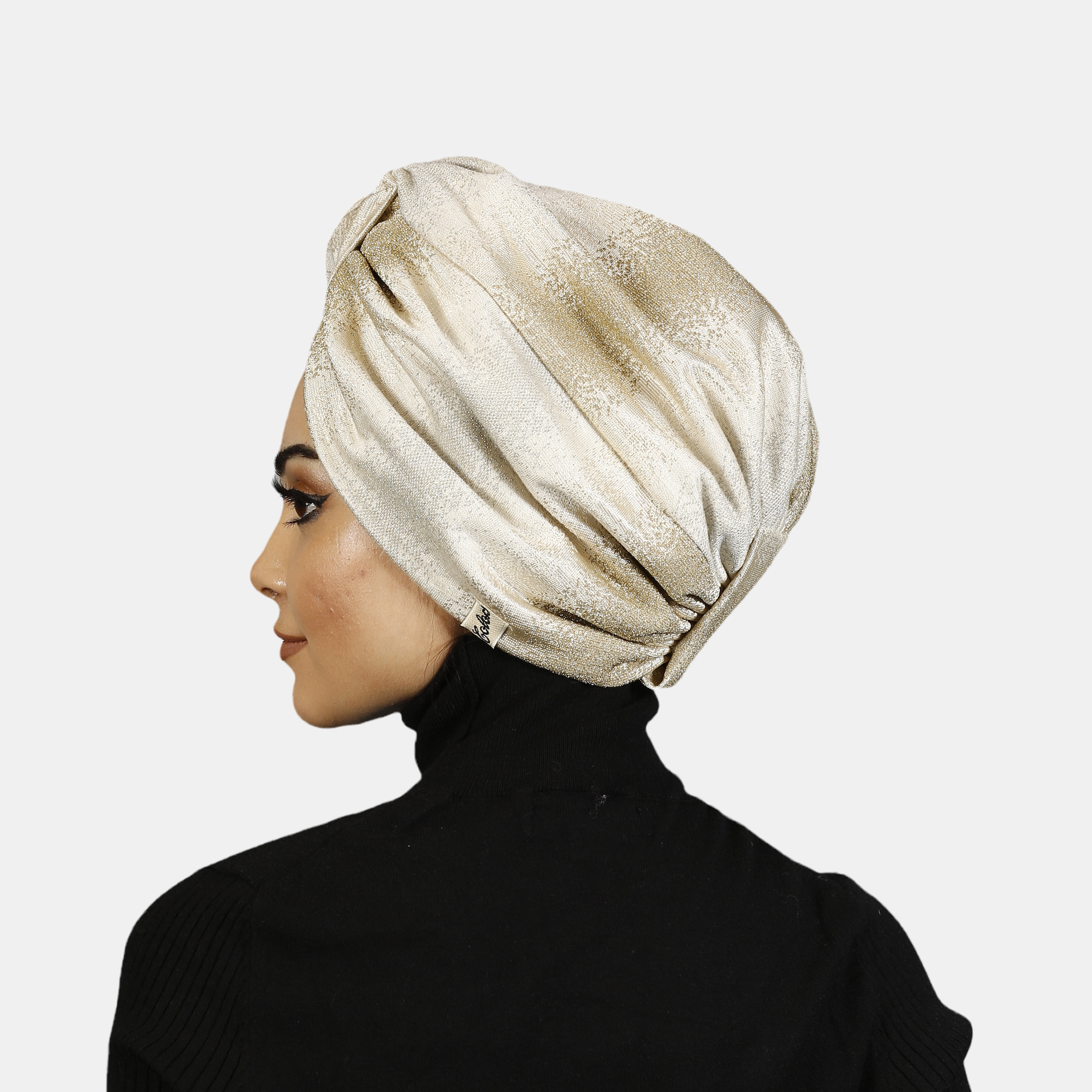 Jakarlı Bone - Bej Rengi - Esnek Kumaş - BitterColors