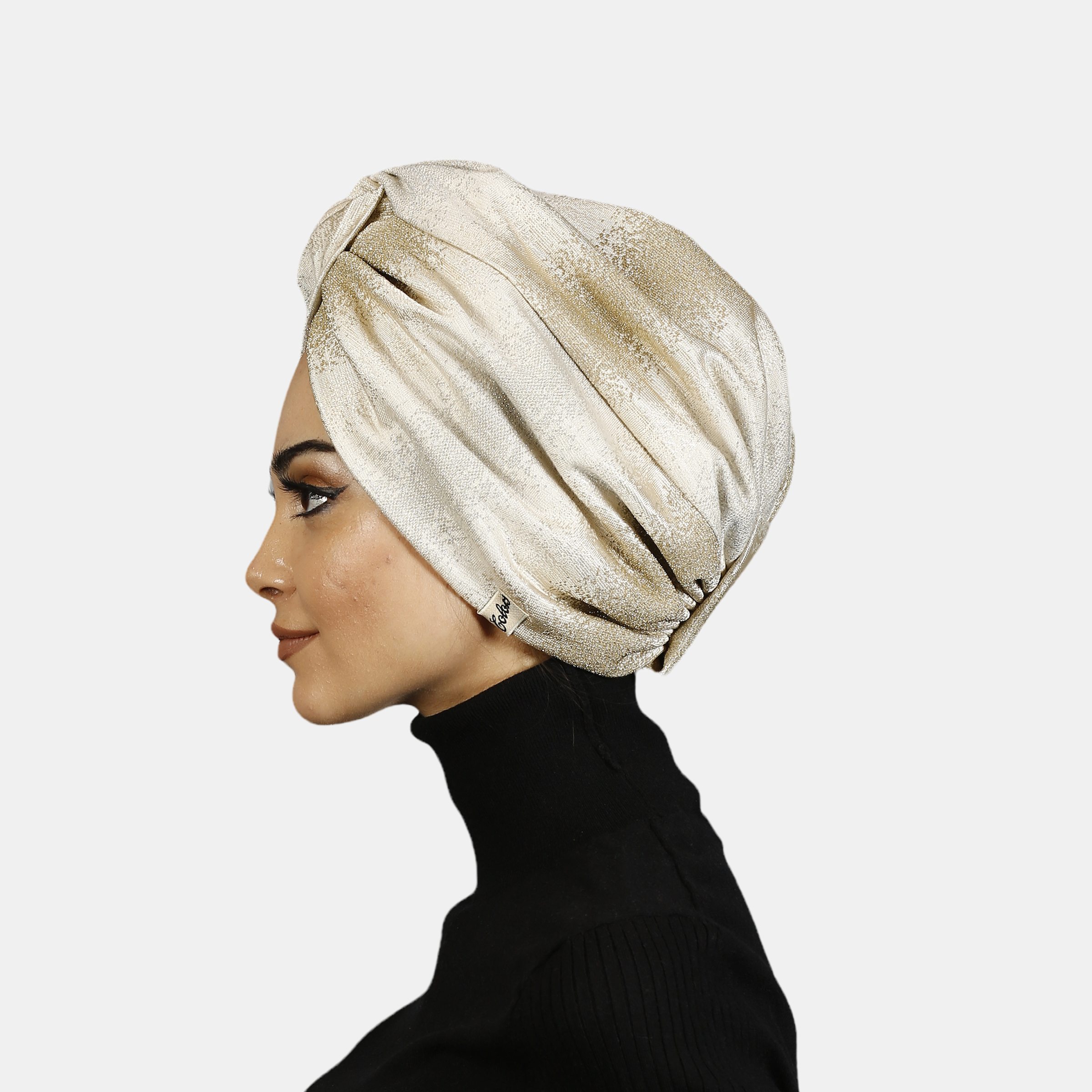 Jakarlı Bone - Bej Rengi - Esnek Kumaş - BitterColors