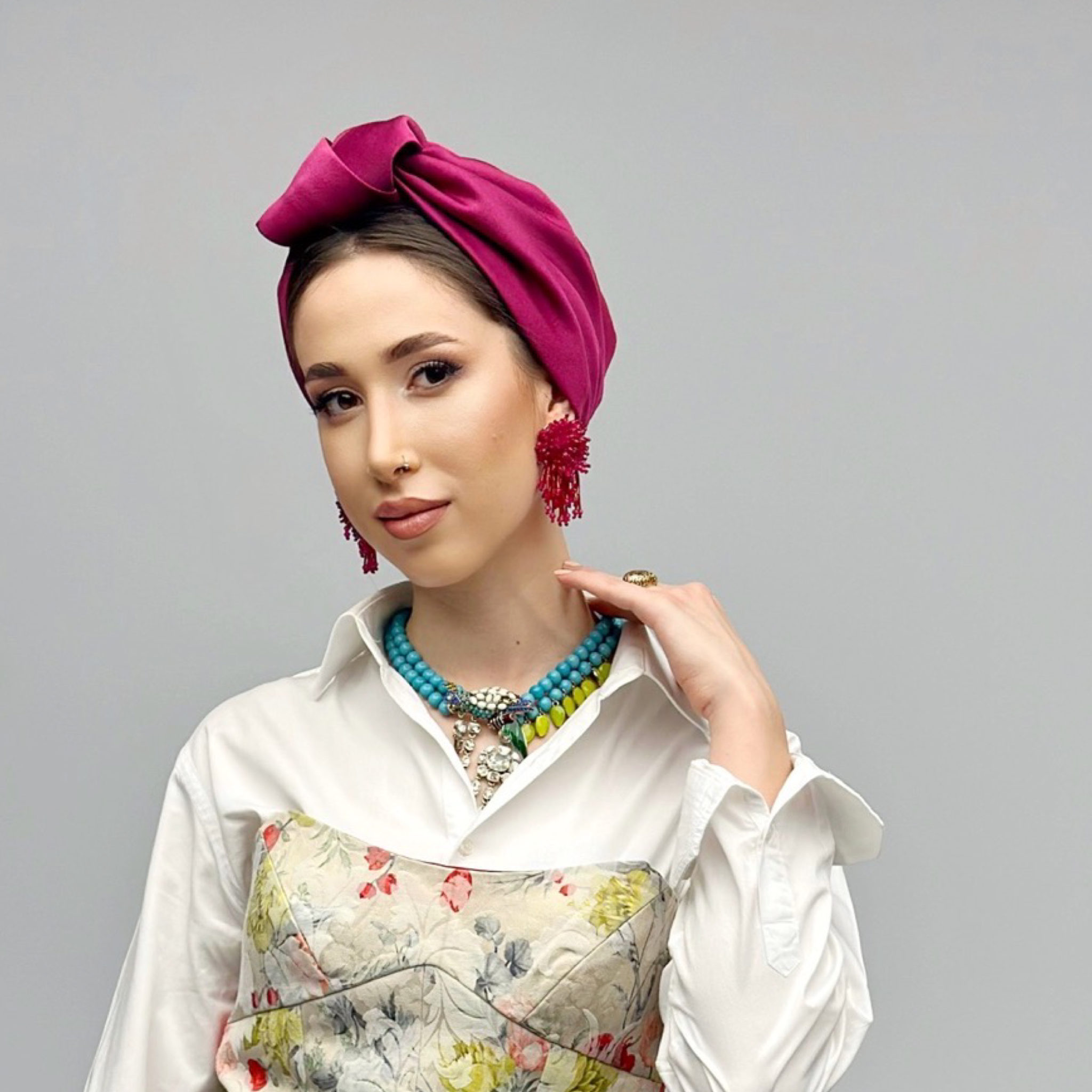 Venüs Hazır Bone - Krep Saten Kumaş - Bej Rengi - Bitter Colors