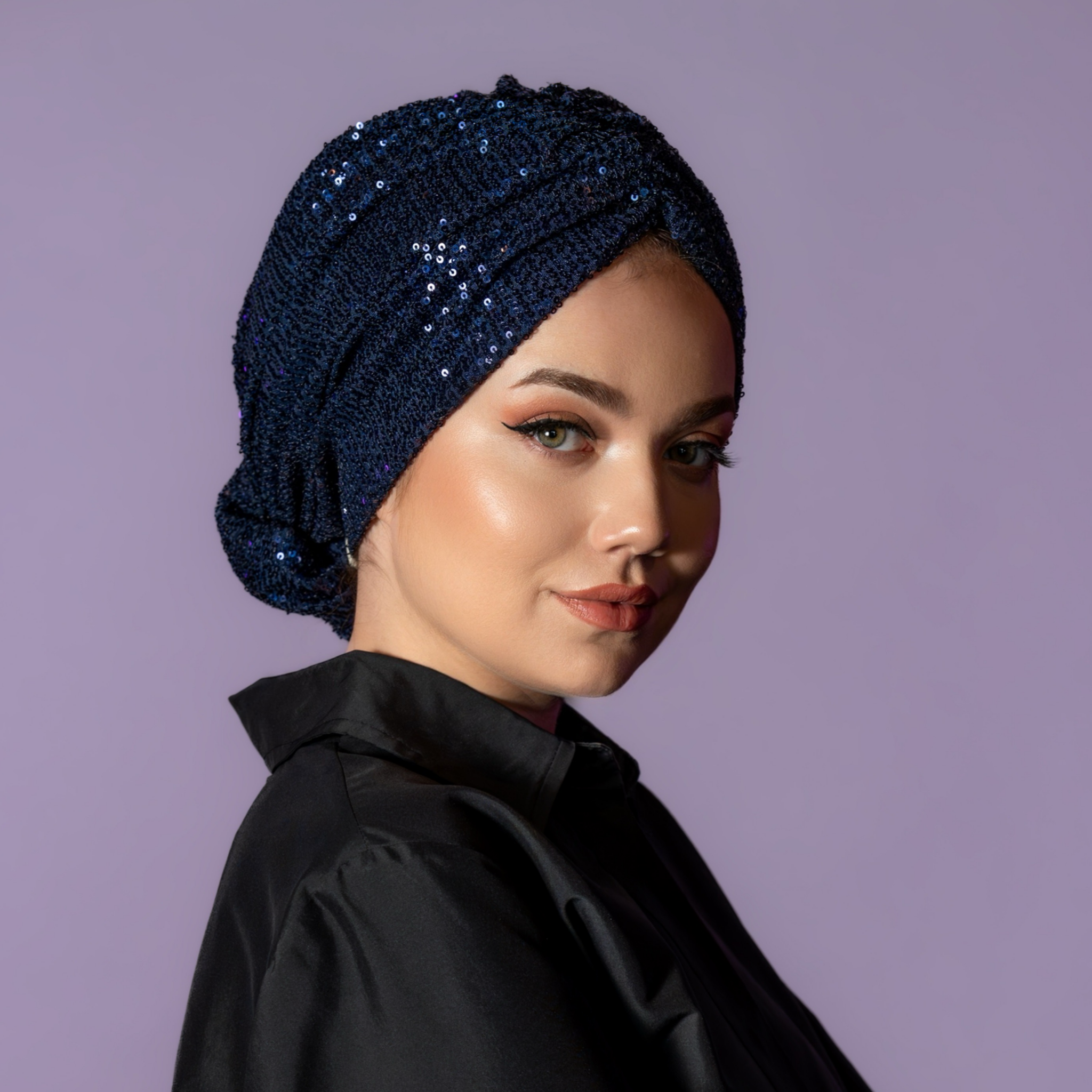 Beyrut Pul Payet Bone - Penye Astarlı - Kullanıma Hazır Bone - Siyah , Gold , Beyaz , Bordo , Lacivert - BitterColors