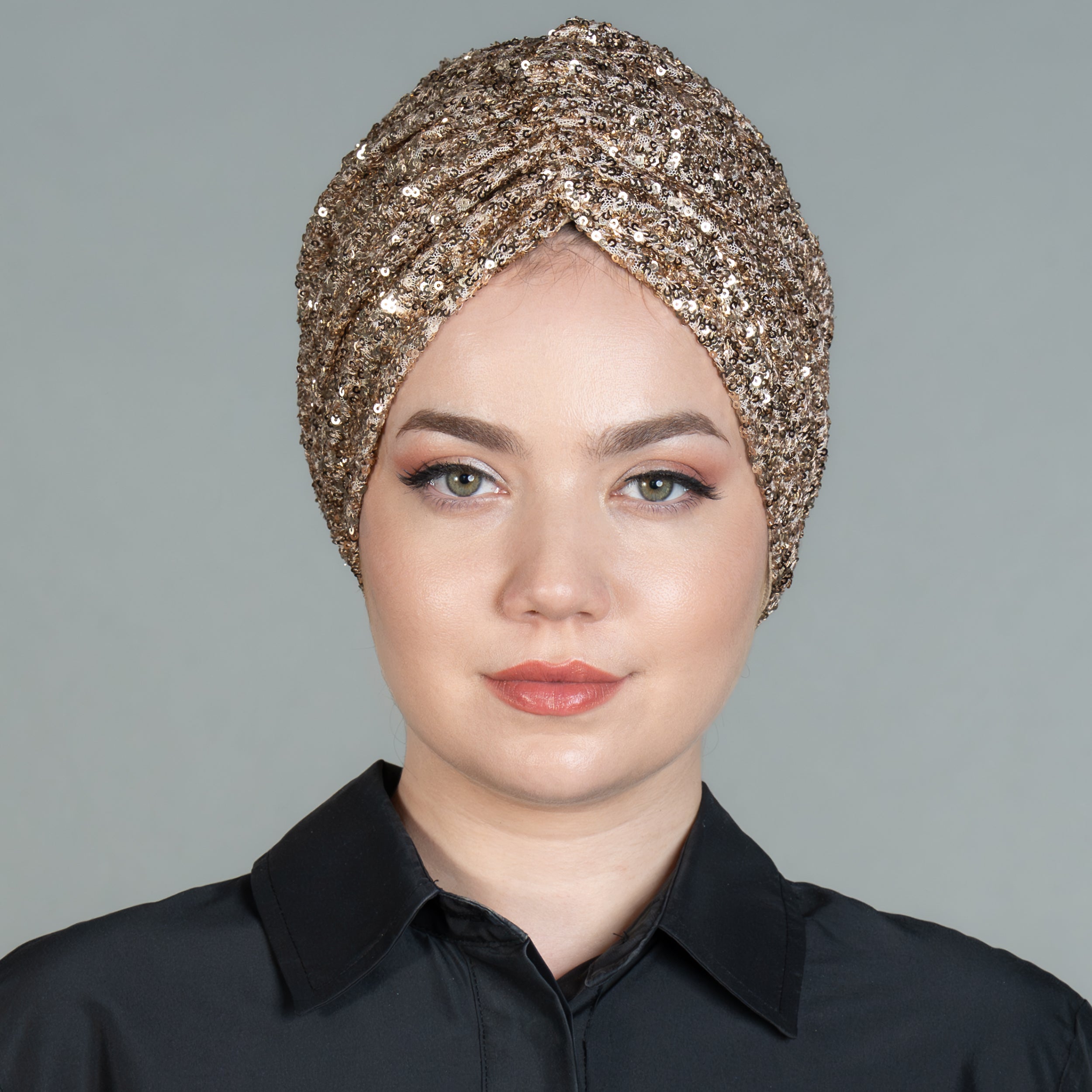 Beyrut Pul Payet Bone - Penye Astarlı - Kullanıma Hazır Bone - Siyah , Gold , Beyaz , Bordo , Lacivert - BitterColors