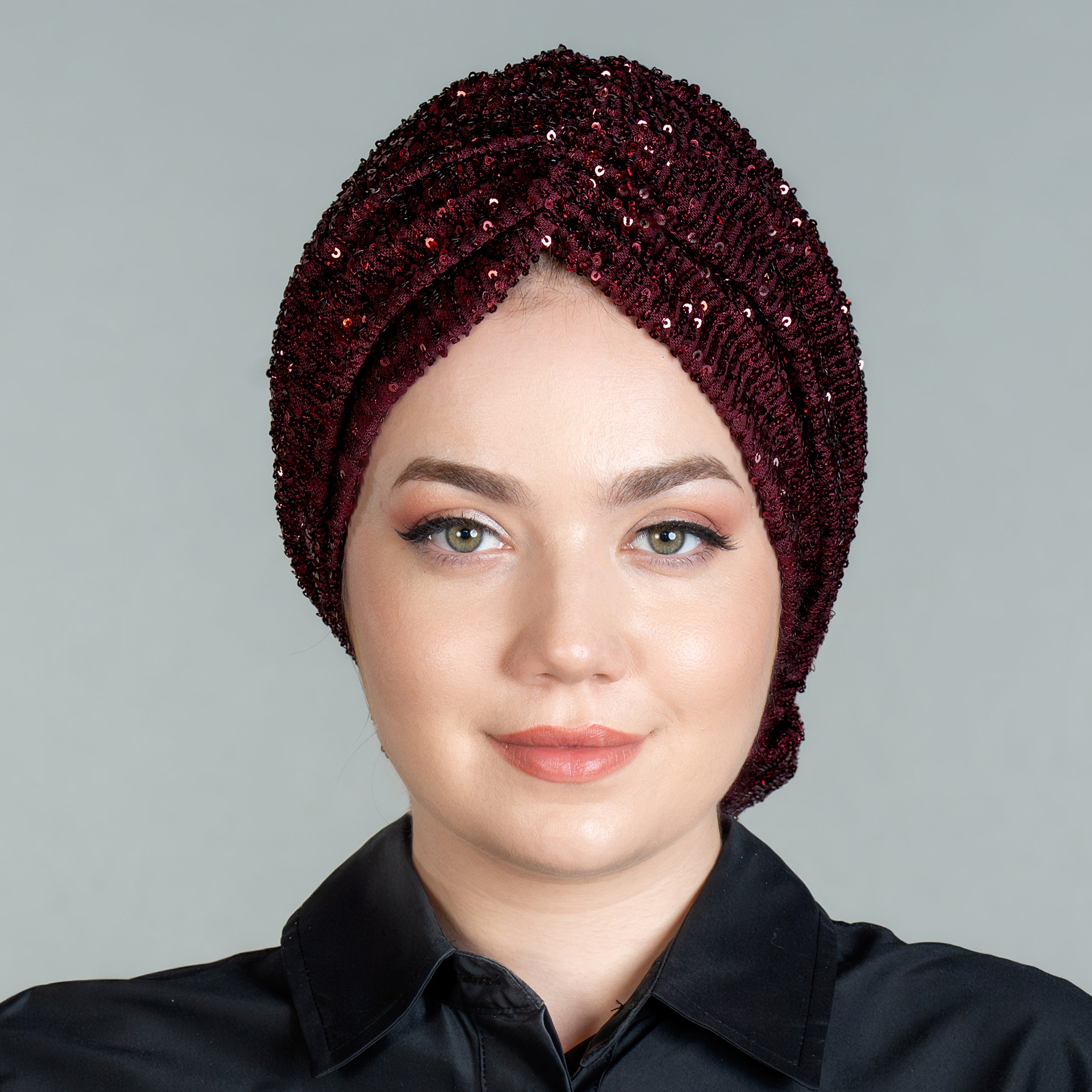 Beyrut Pul Payet Bone - Penye Astarlı - Kullanıma Hazır Bone - Siyah , Gold , Beyaz , Bordo , Lacivert - BitterColors