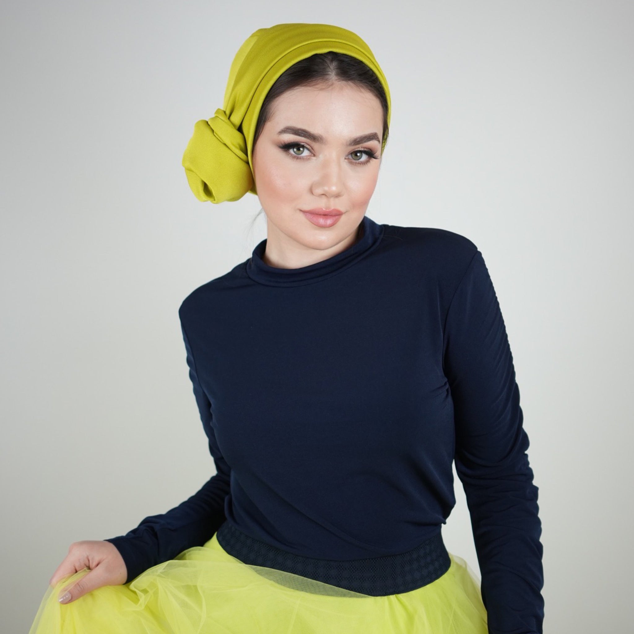 Dubai, Krep Saten Bone, Dubai Crepe Sateen Turban