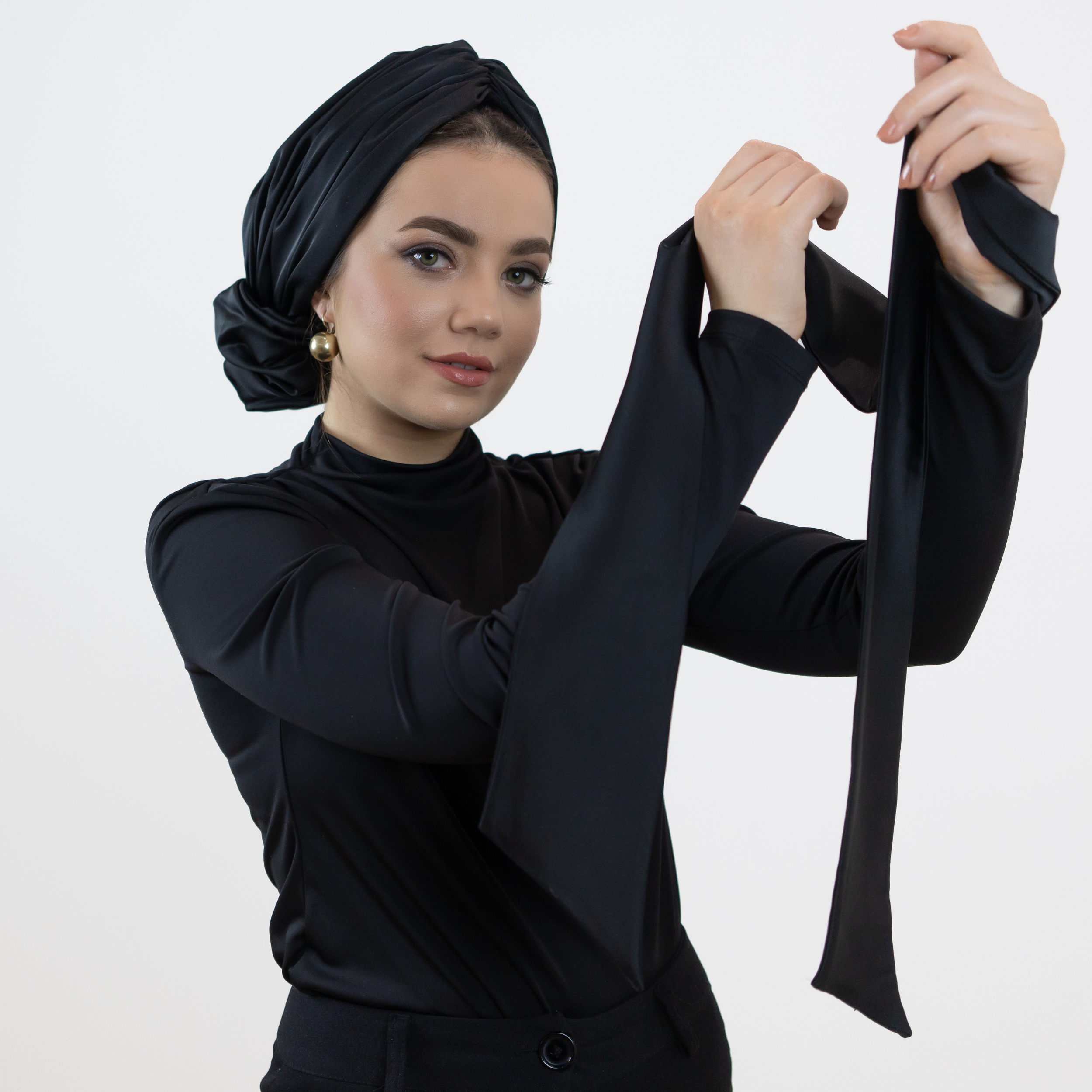 İpek Saten Fular - Boyun Atkısı - Şal - Bitter Colors