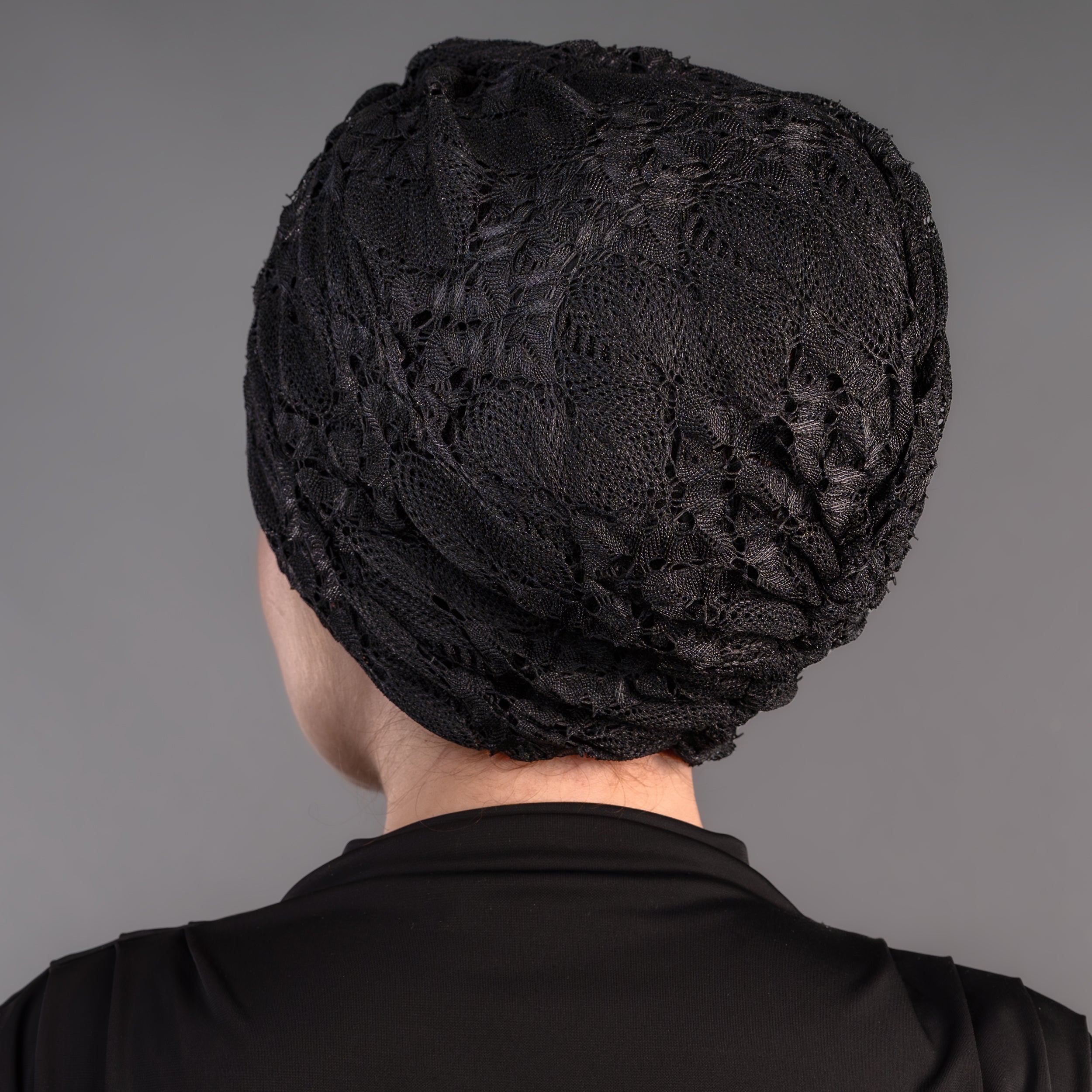 Aura X Burgulu Bone - Esnek Triko Kumaş - Siyah Renkli - BitterColors