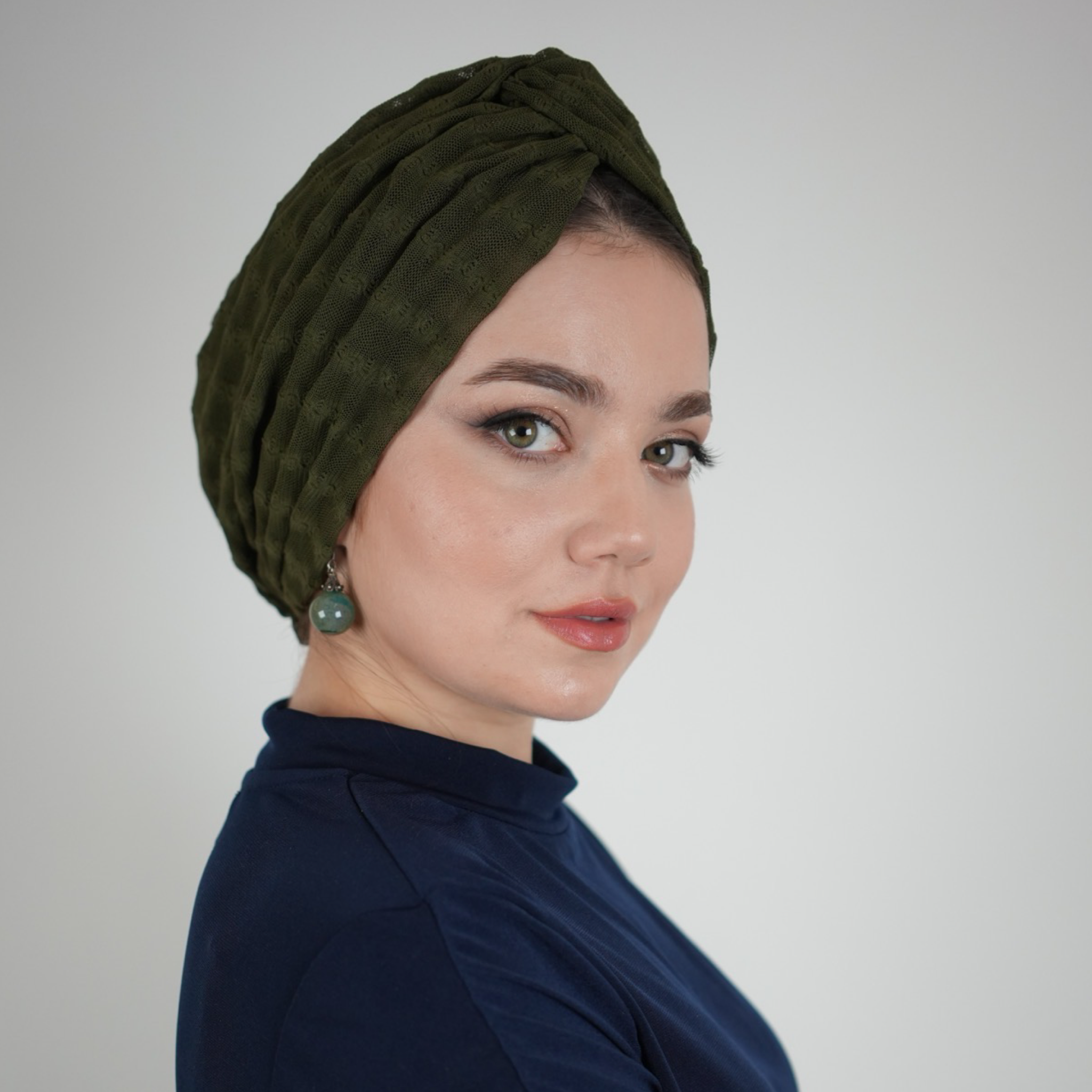 Twisted Betulle Yeşil Bone