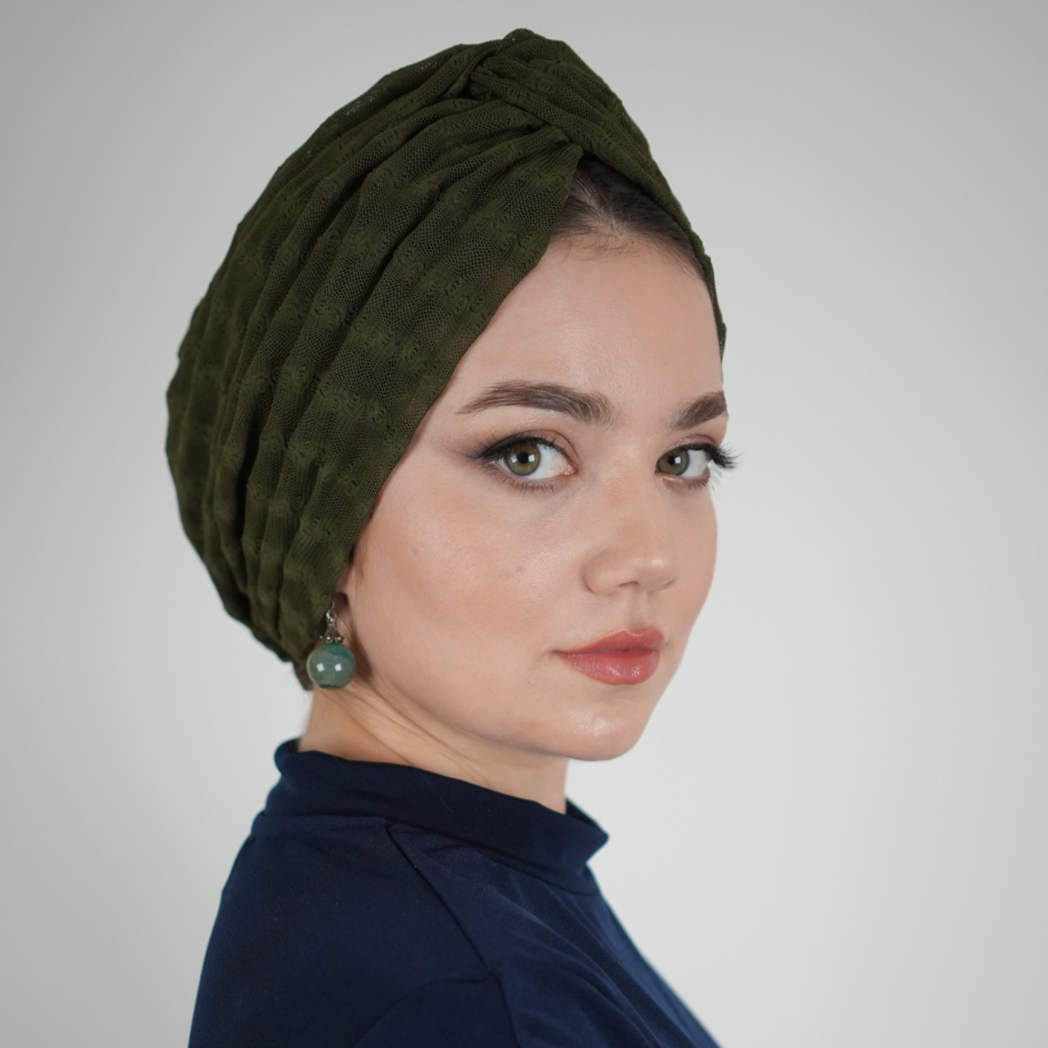 Twisted Betulle Yeşil Bone