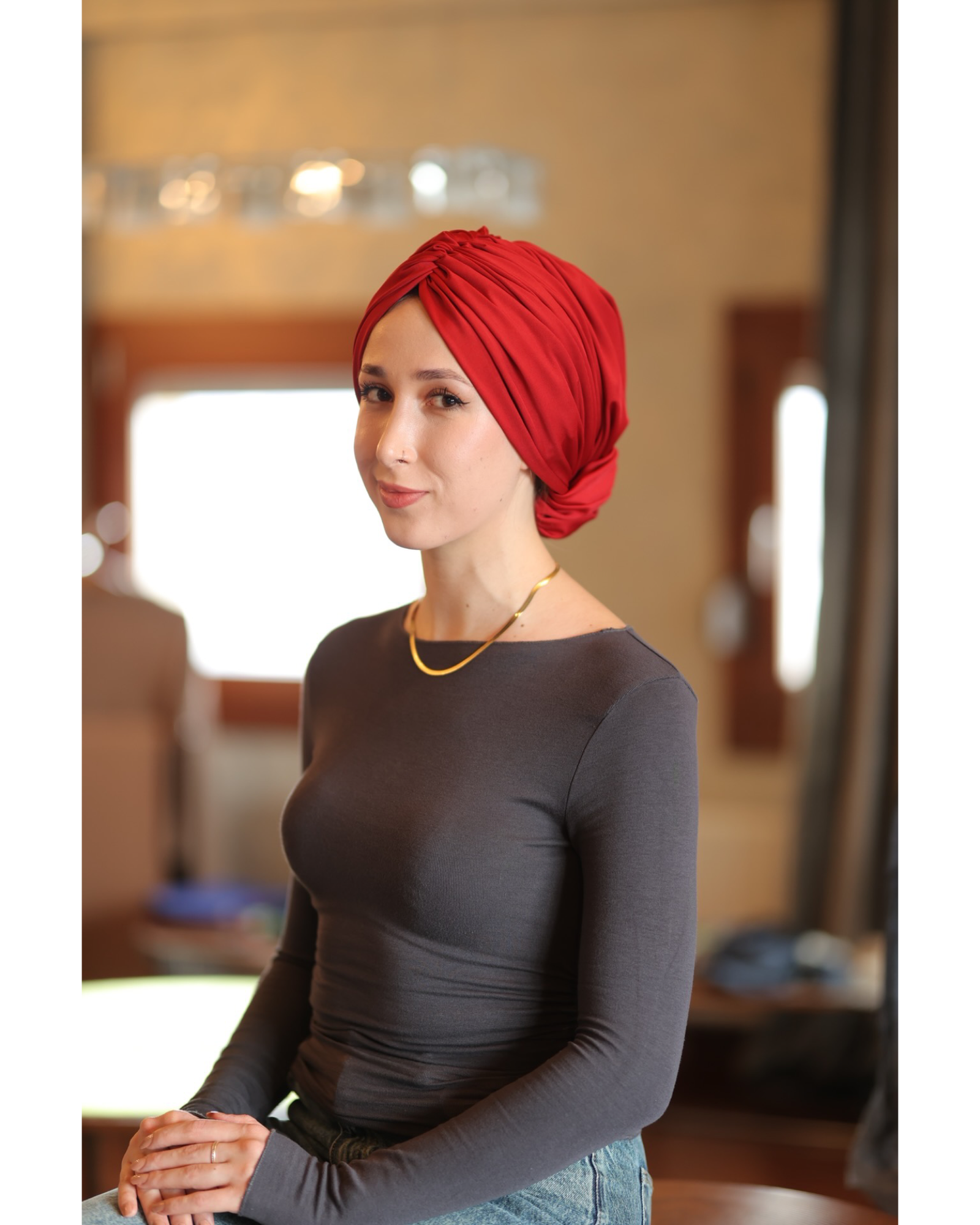 Esra Tokelli Büzgülü Bone