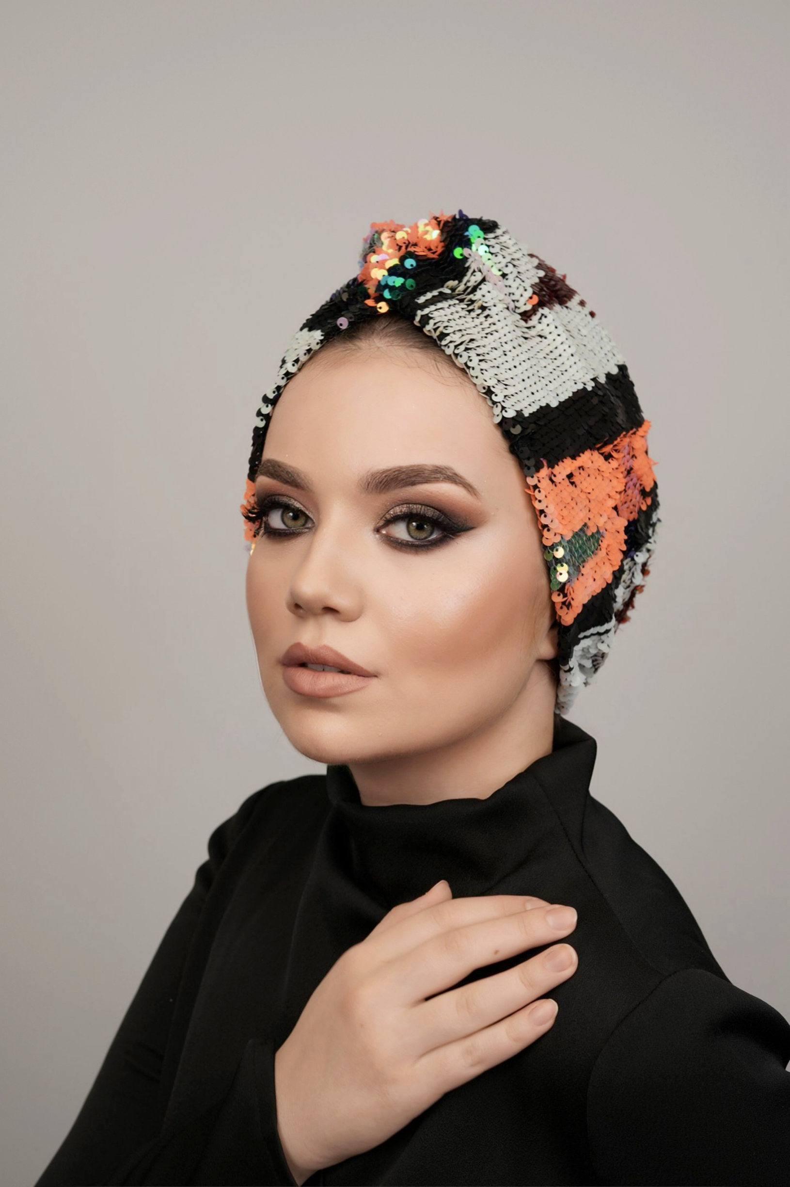 Roma Pul Payet Bone / Rome Sequin Turban