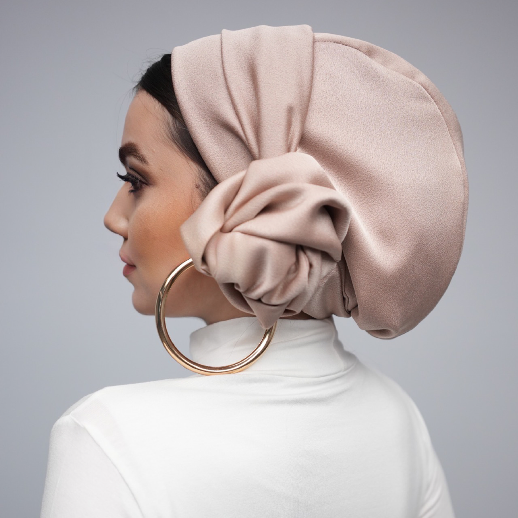 Dubai, Krep Saten Bone, Dubai Crepe Sateen Turban