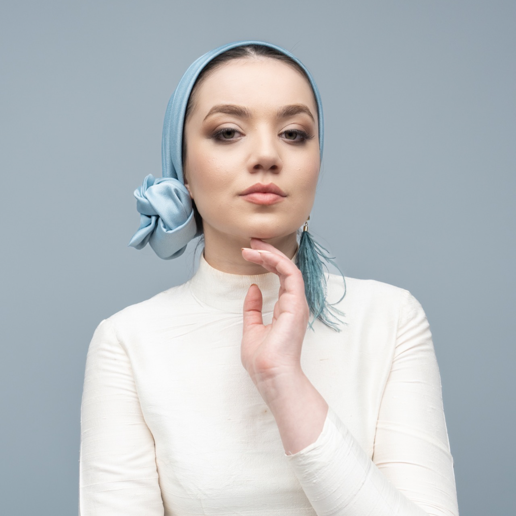 Dubai, Krep Saten Bone, Dubai Crepe Sateen Turban