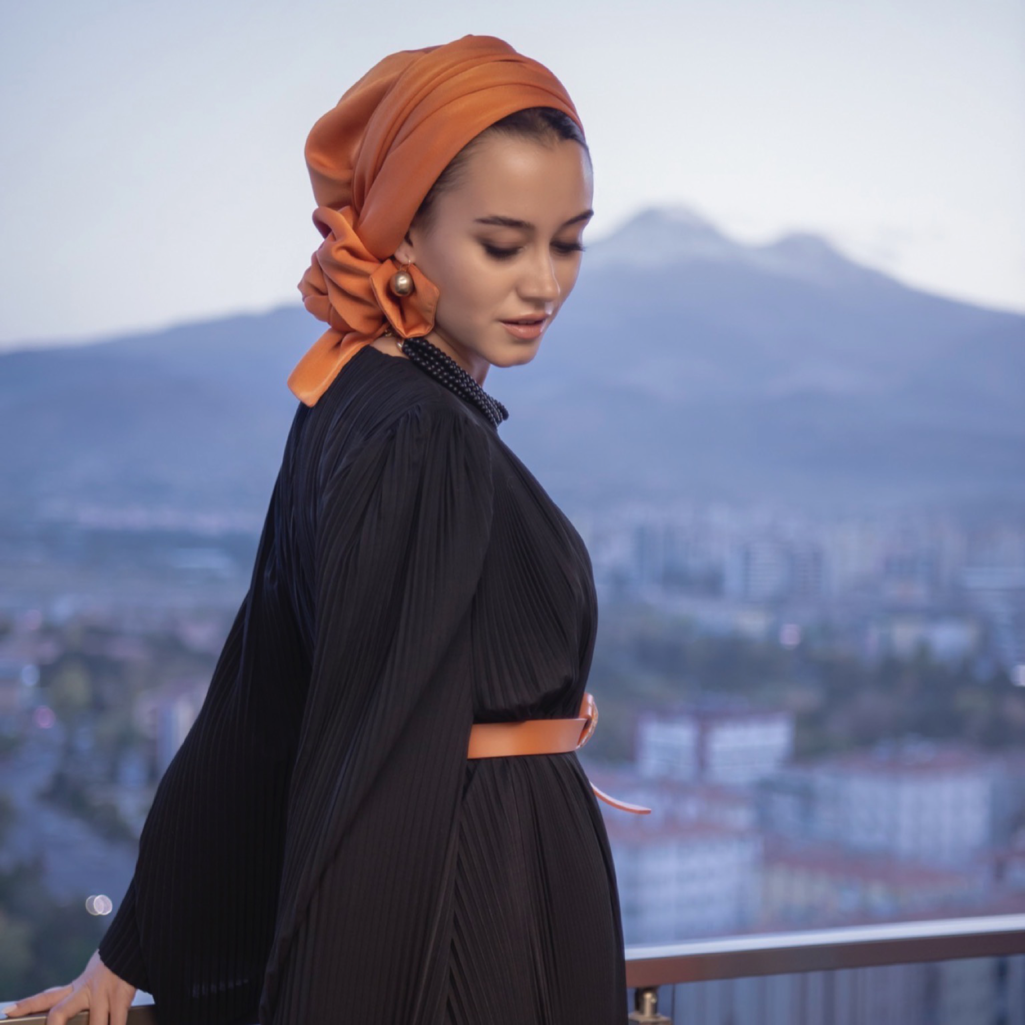 Dubai, Krep Saten Bone, Dubai Crepe Sateen Turban