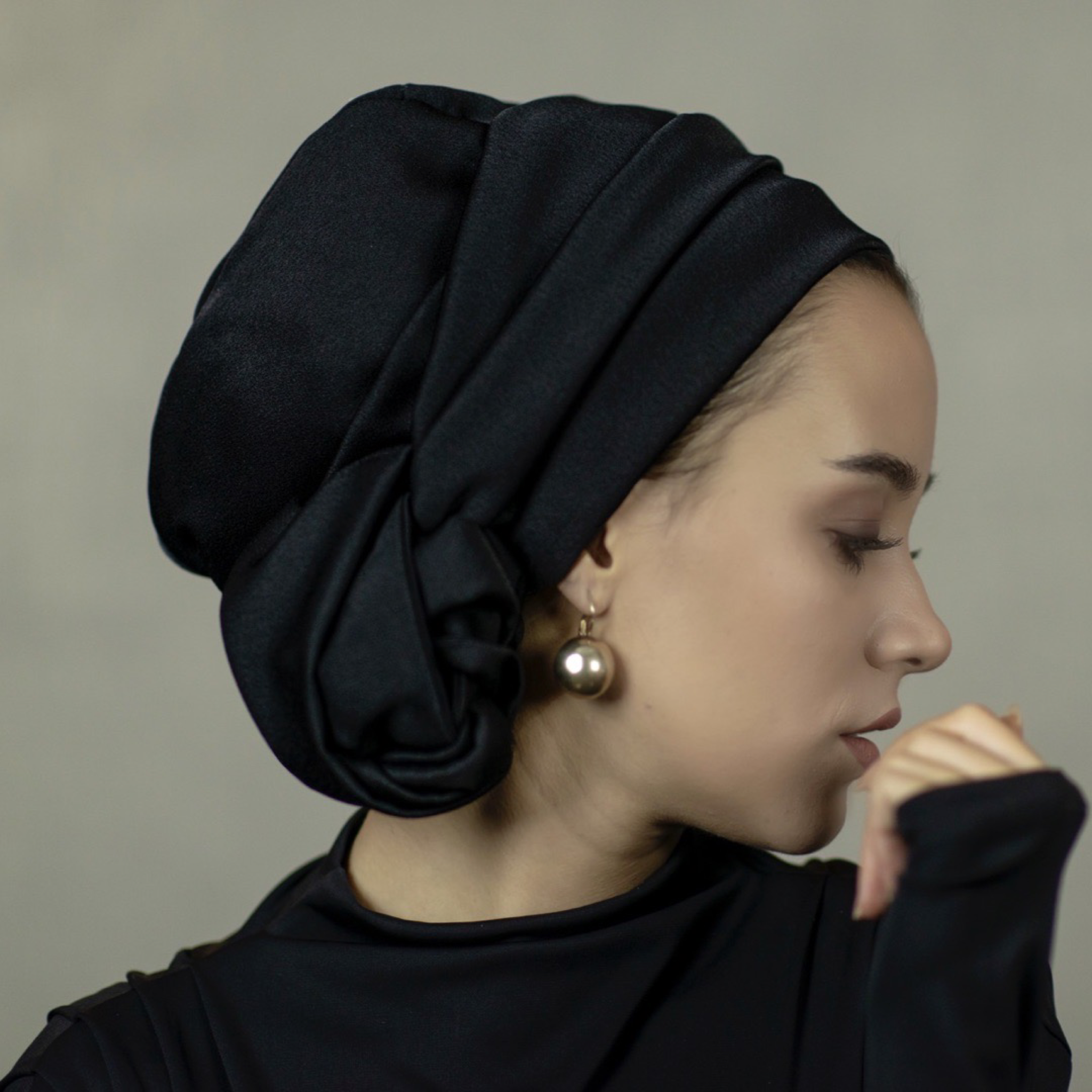 Dubai, Krep Saten Bone, Dubai Crepe Sateen Turban