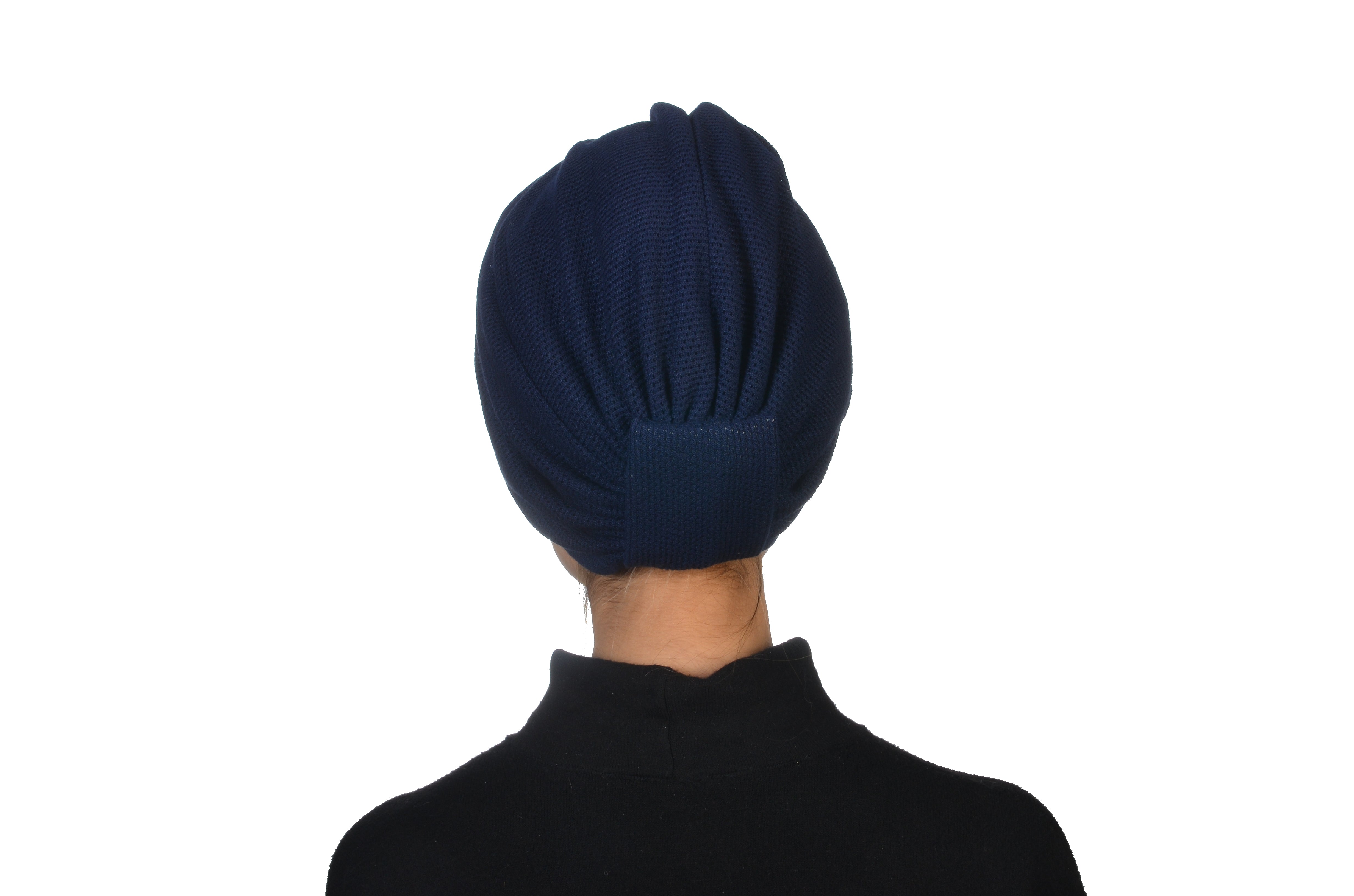 Twisted Beignet Navy Blue Lacivert Esnek Triko kumaş El Yapımı Şık Bone