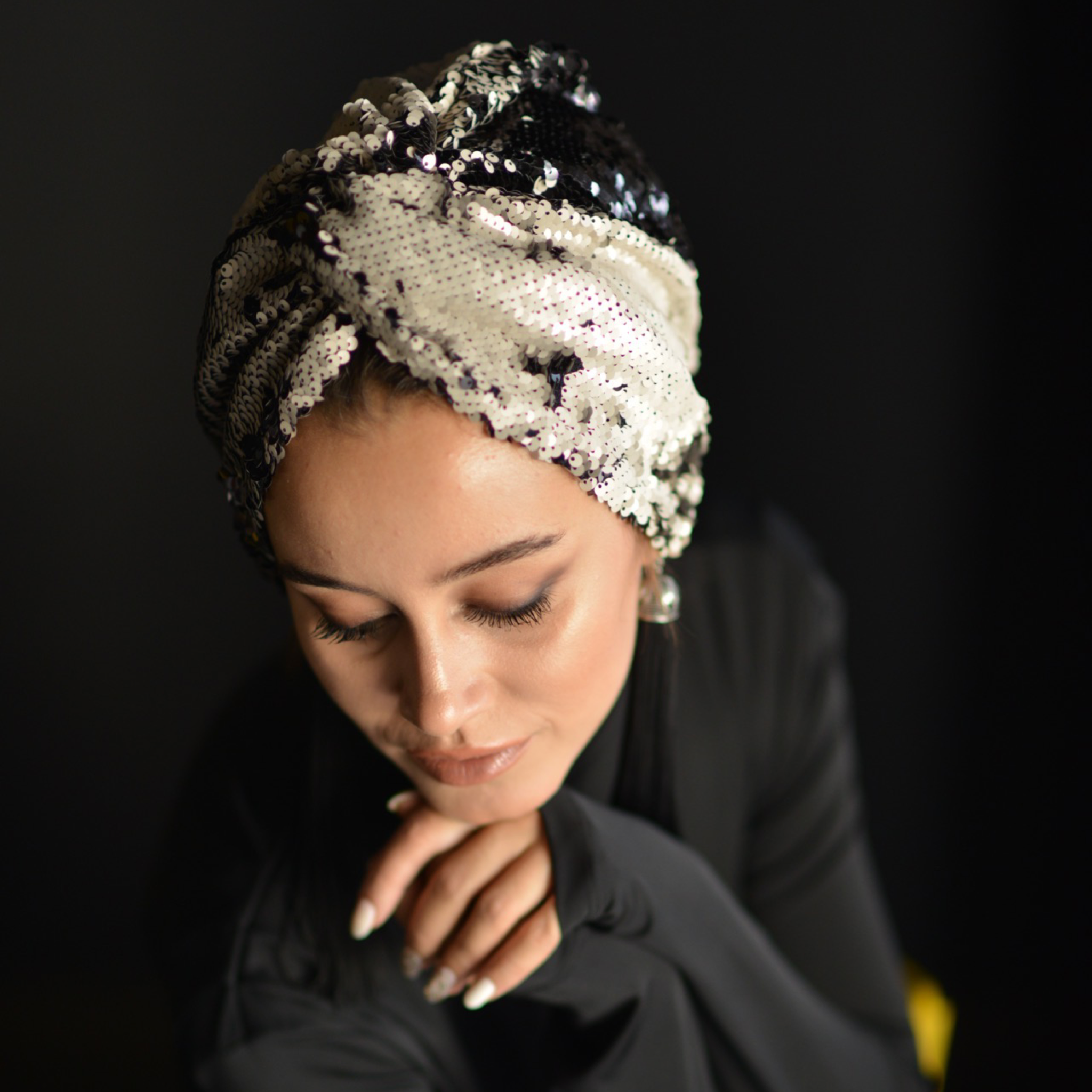 Roma Pul Payet Bone / Rome Sequin Turban