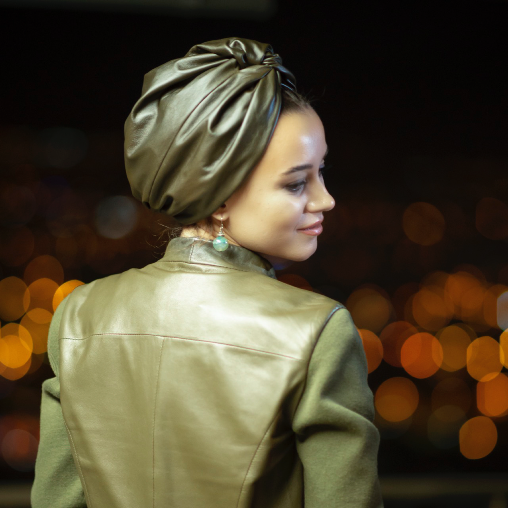 Roma Deri-Süet Çift Yönlü Bone /  Rome Leather Suede Double Sided Turban