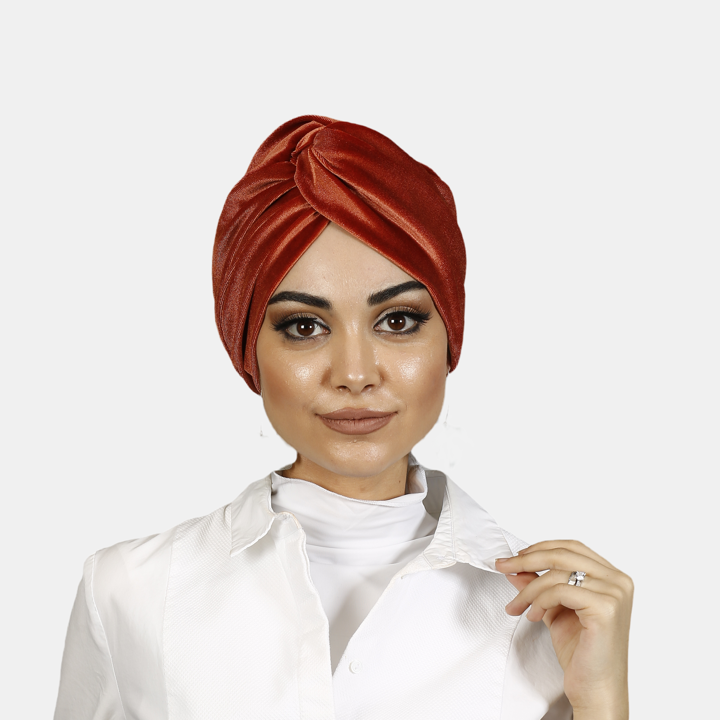 Twisted Velvet Black Siyah Esnek Kadife Kumaş El Yapımı Şık Bone